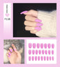 Nail Art Fake Nails Stiletto Tips Clear Press on Long False with Glue Coffin Stick Display Full Cover Artificial Designs Matte Dsers