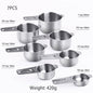 Stainless Steel Measuring Cup Measuring Spoons Metal Spoon Set Teaspoons Tools Pastry Utensils Kitchen Helper Baking Accessories Dsers