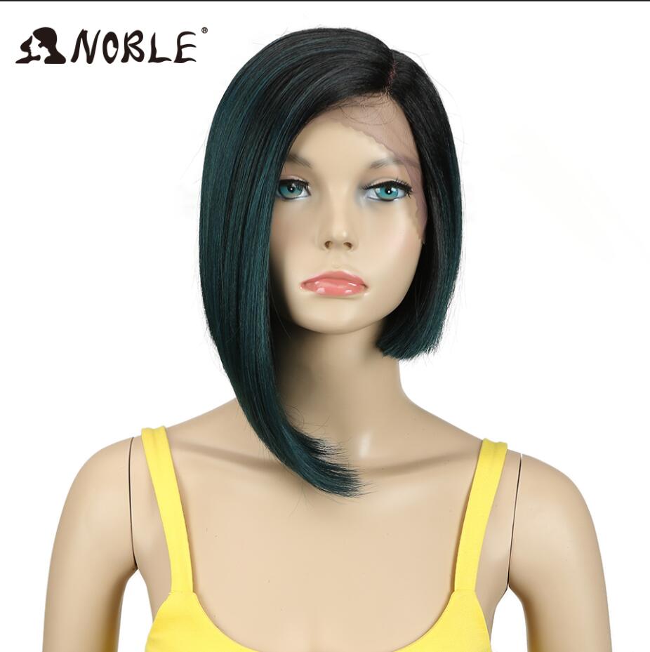 Noble Wigs For Women Synthetic Lace Wig Straight  Short Wig 12&quot; Ombre Blonde Wig Synthetic Lace Wig Cosplay Blonde Lace Wig