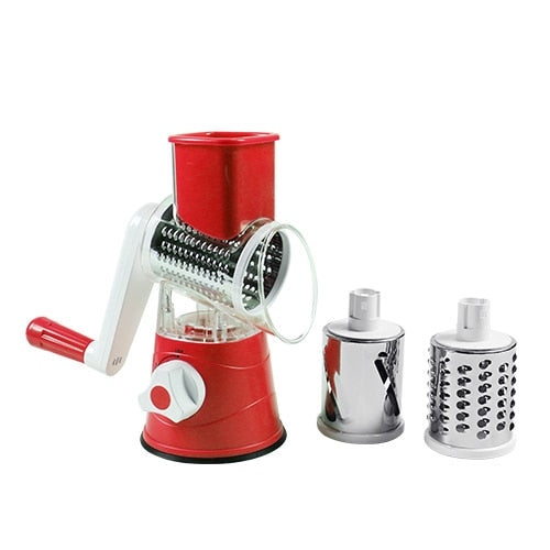 Multifunctional Vegetable Slicer 3 in 1Manual Round Grater Vegetable  Slicer Potato Spiralizer Home Gadgets Kitchen Accessories Dsers