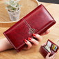 Women&#39;s wallet made of leather Wallets Three fold VINTAGE Womens purses mobile phone Purse Female Coin Purse Carteira Feminina