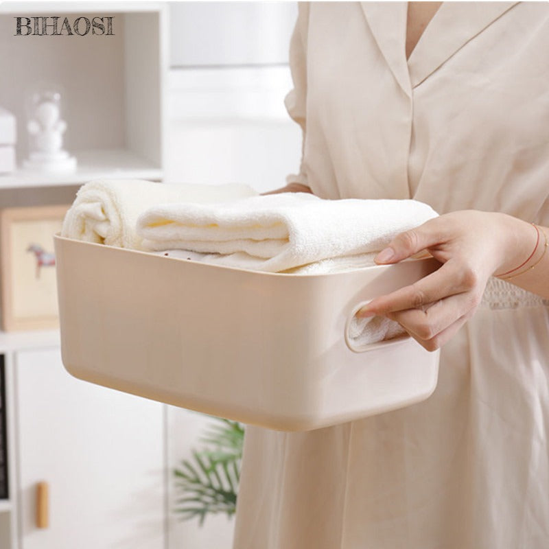 Storage Basket Student Desktop Snack Storage Box Plastic Cosmetic Storage Box Household Kitchen Sorting Box Makeup Box Dsers