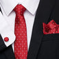 Men's Silk Tie Handkerchief and Cufflinks Set Dsers