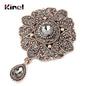 Vintage Gray Crystal Flower Turkish Brooch Dsers