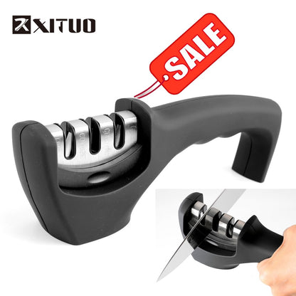 Professional Knife Sharpener 4 Stages Kitchen Sharpening Stone Grinder scissors knives Whetstone Diamond Ceramic Sharpener Tool Dsers