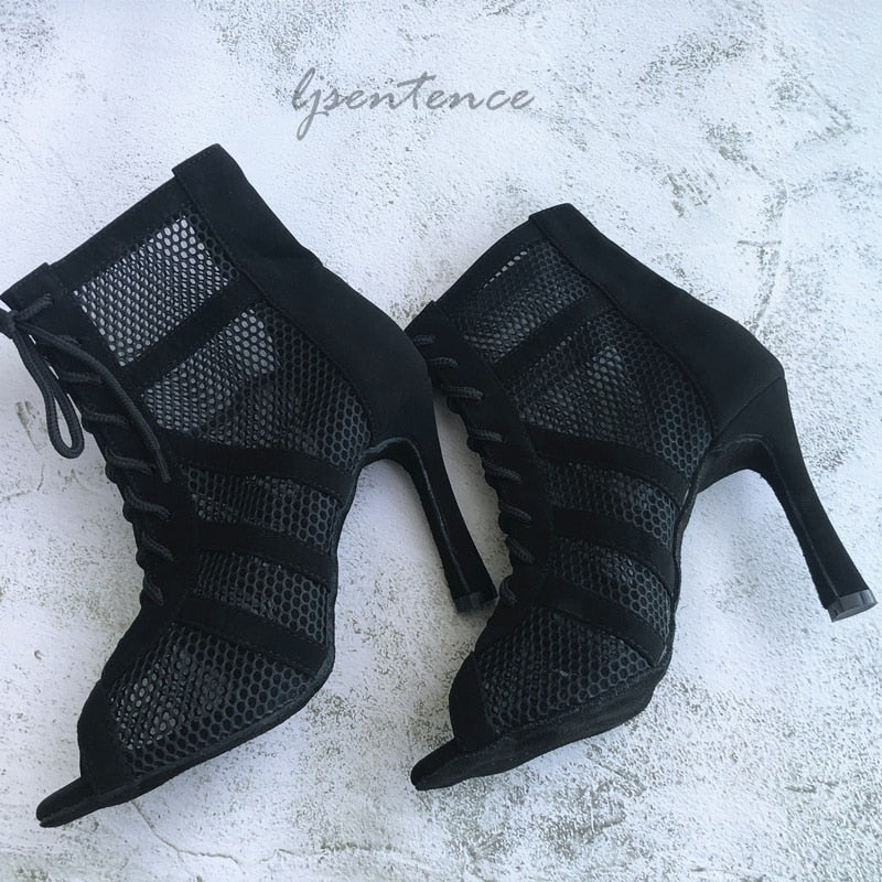 Women's Mesh High Heel Boots Dsers