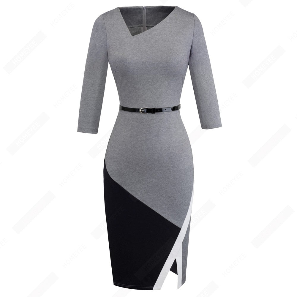 Women's Asymmetrical Dress with Side Split Dsers