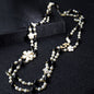 Women's Rose and Pearl  Vintage Style Necklace Dsers