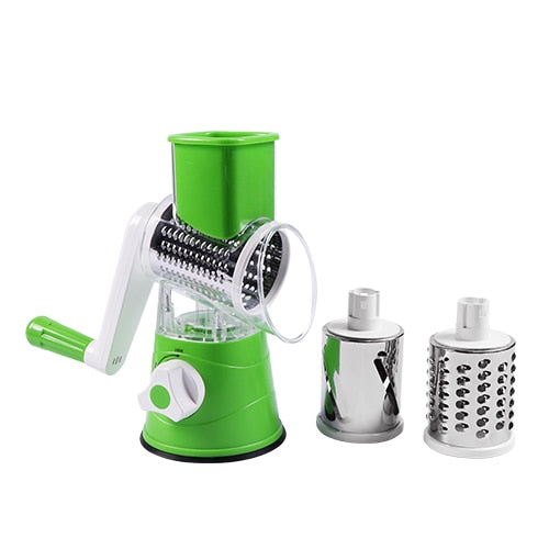 Multifunctional Vegetable Slicer 3 in 1Manual Round Grater Vegetable  Slicer Potato Spiralizer Home Gadgets Kitchen Accessories Dsers