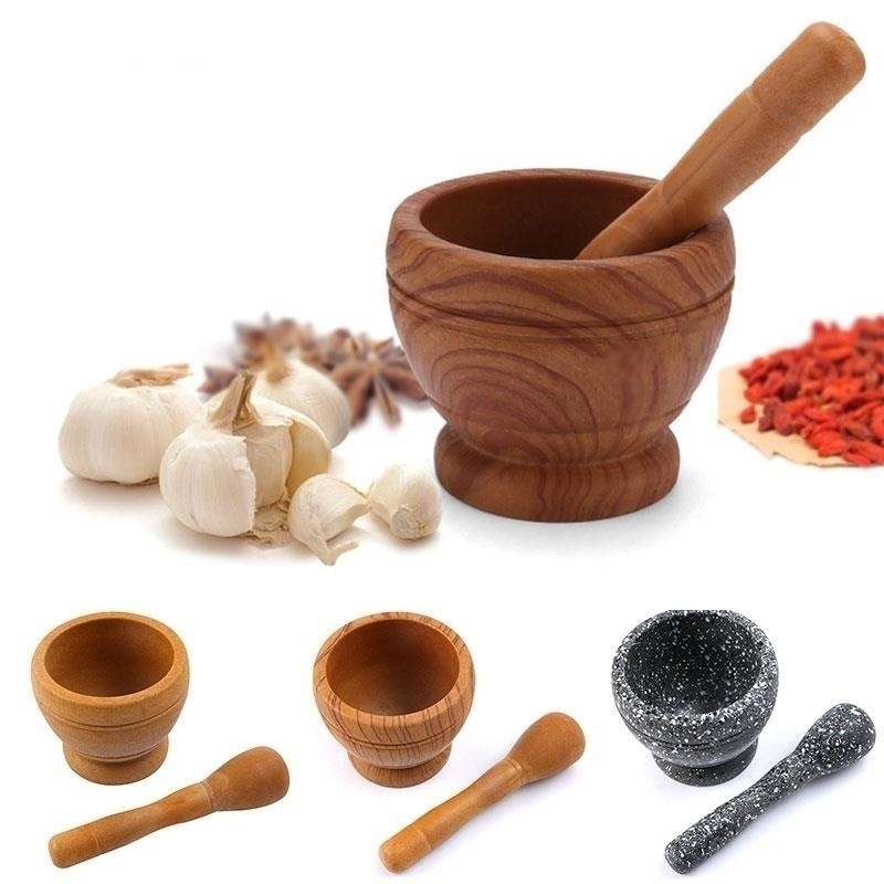 Resin Mortar Pestle Set Garlic Herb Spice Mixing Grinding Crusher Bowl Restaurant Kitchen Tools Dsers