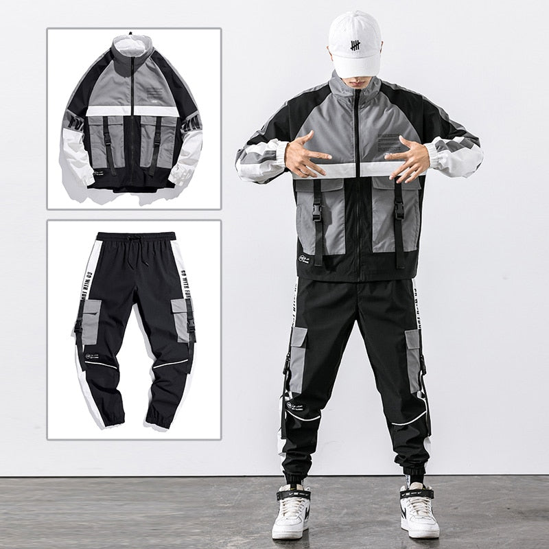 Men's 2 Piece Hip Hop Style Tracksuit Dsers