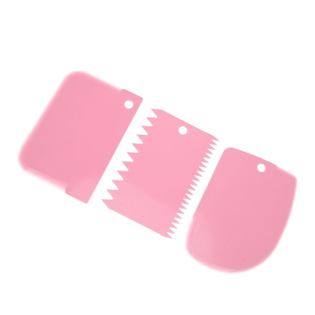 Portable 3PCS/Set Plastic Cake Scraper Decorating Tools Dough Icing Scrappers Kitchen Cake Decorating Accessorie Dsers