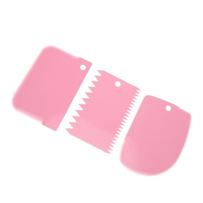 Portable 3PCS/Set Plastic Cake Scraper Decorating Tools Dough Icing Scrappers Kitchen Cake Decorating Accessorie Dsers