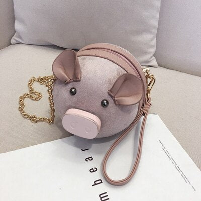 Suede Pig Harajuku Theme Shoulder Bag Dsers