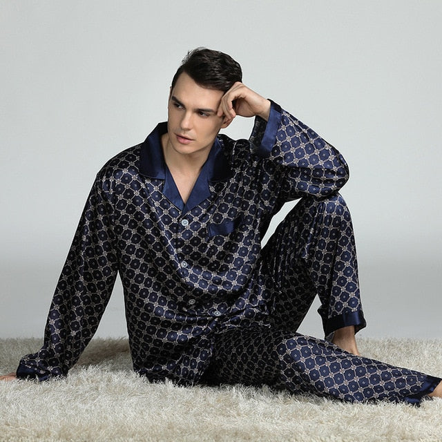 Men's Silk Pajama Sets Dsers