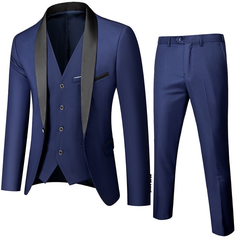 Men's 3 Piece Suit Jacket Vest and Pants Dsers