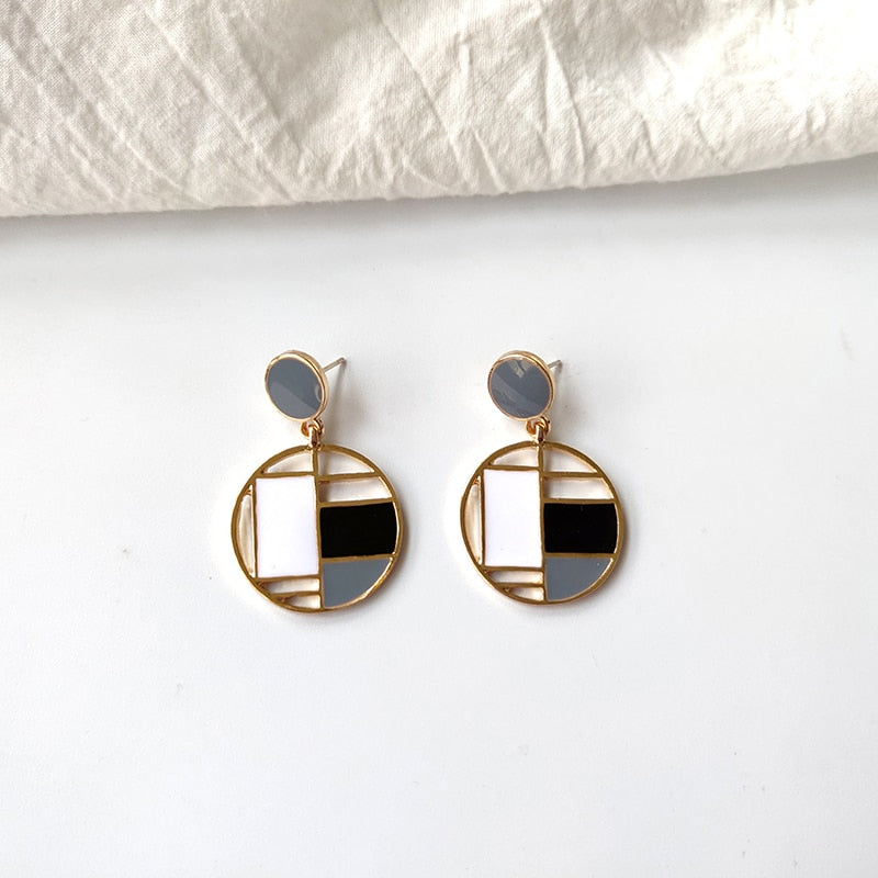 Women's Circle Geometric Earrings Dsers