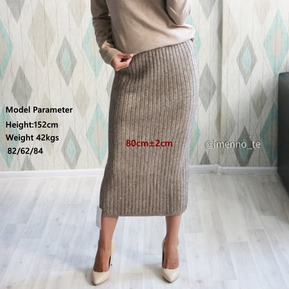 Women's Elastic Waist Knit Skirt Dsers