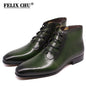 Men's Leather Zip Up Ankle Boots Dsers