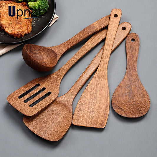 Wooden Spatula Kitchen Nonstick Dedicated Wooden Kitchenware Heat Resistant Wooden Cooking Shovel Spoon Dsers