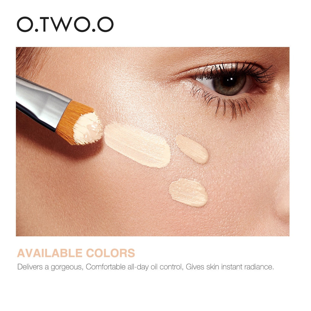 O.TWO.O 8 Colors Liquid Foundation Make Up Concealer Whitening Moisturizer Oil-control Waterproof Liquid Foundation Face Care