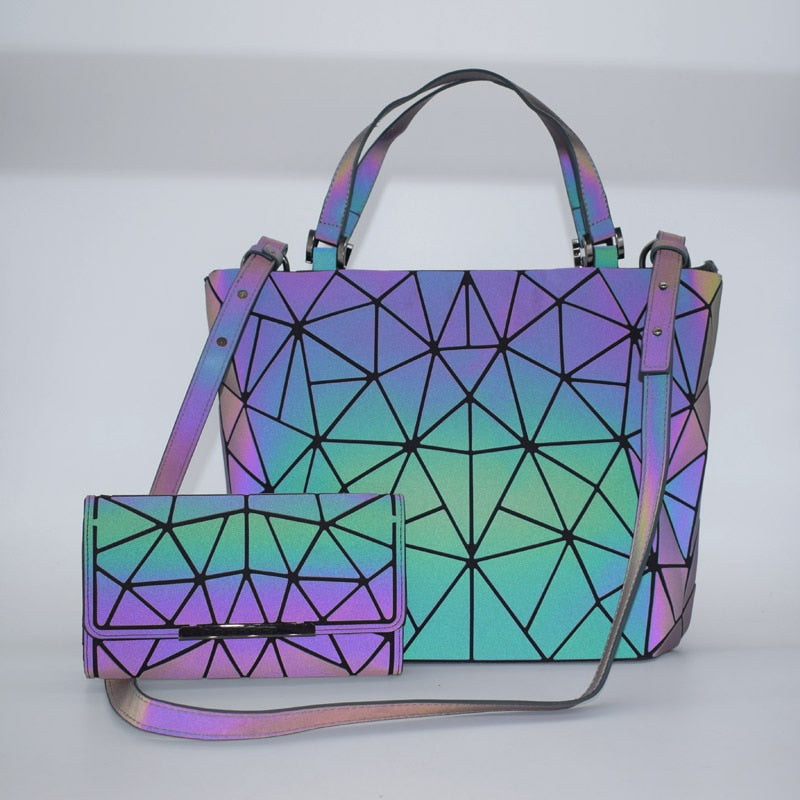 Women's Geometric Handbag and Wallet Sets Dsers