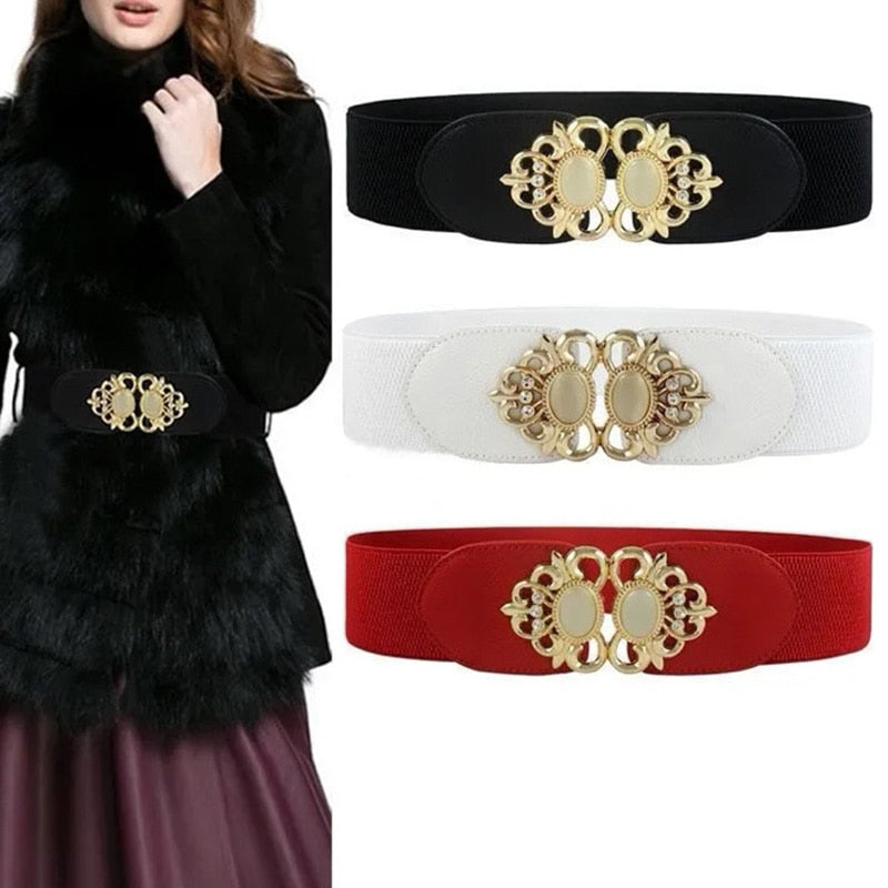 Women's Wide Elastic Fashion Belts Dsers