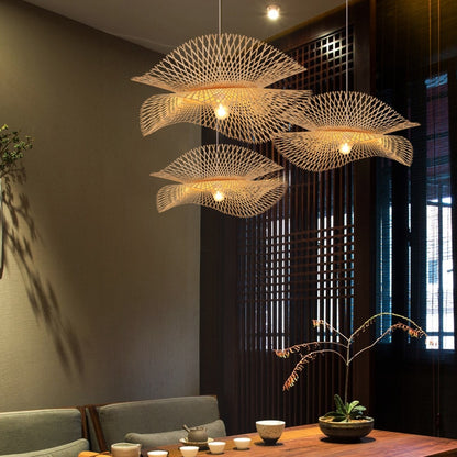 Modern Bamboo Pendant Lights Asian Style Handmade Hanglamp Lighting Kitchen Island Pendant Lamp Restaurant Chandeliers Luminaire Dsers