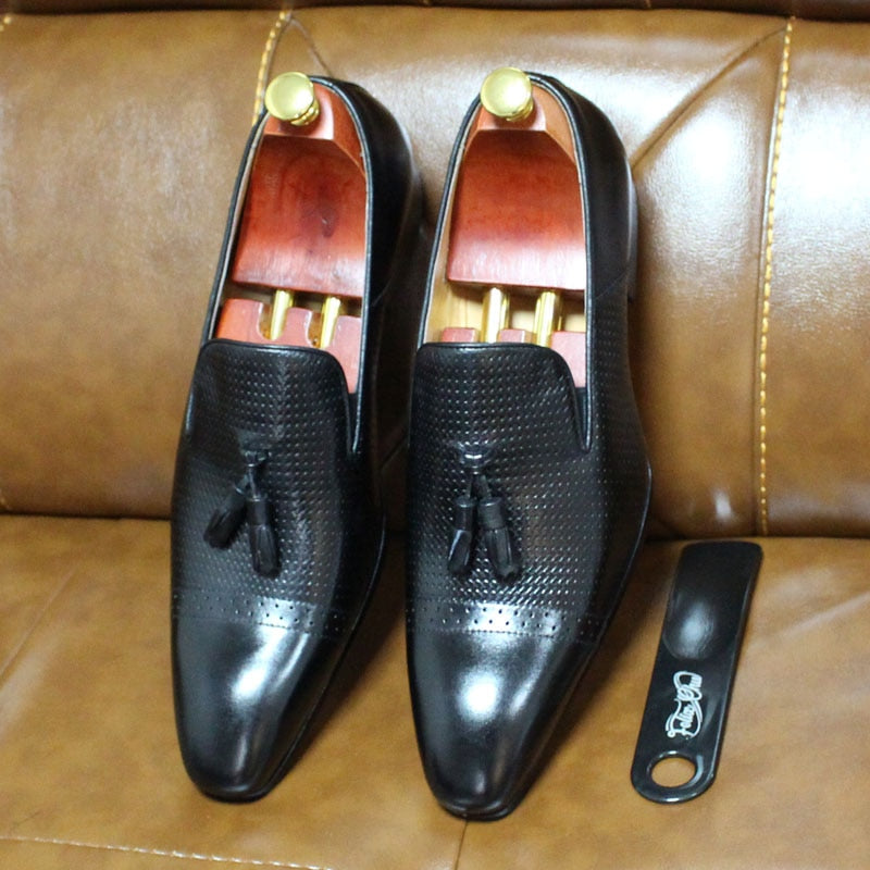 Men's Tassel Loafer Leather Dress Shoes Dsers