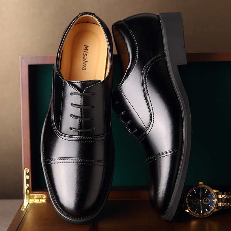 Men's Business Dress Shoes with Wing-Tip Dsers