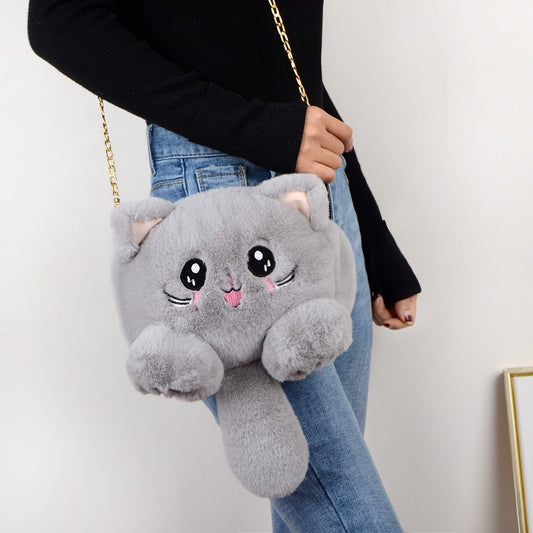 Women's Cute Plush Animal Shoulder Bag Dsers