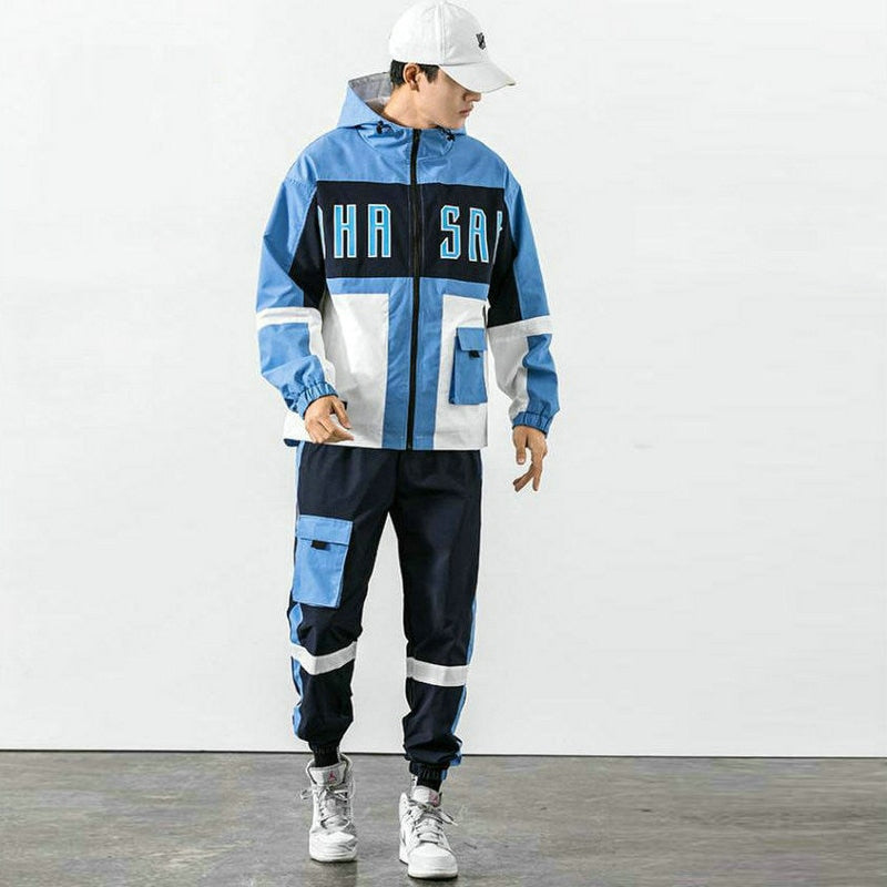 Men's 2 Piece Hip Hop Style Tracksuit Dsers