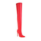 Women's Thigh High PU Leather Stiletto Boots Dsers