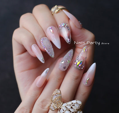 Women's Stiletto Press On Nails in Jelly Ombre Style Dsers