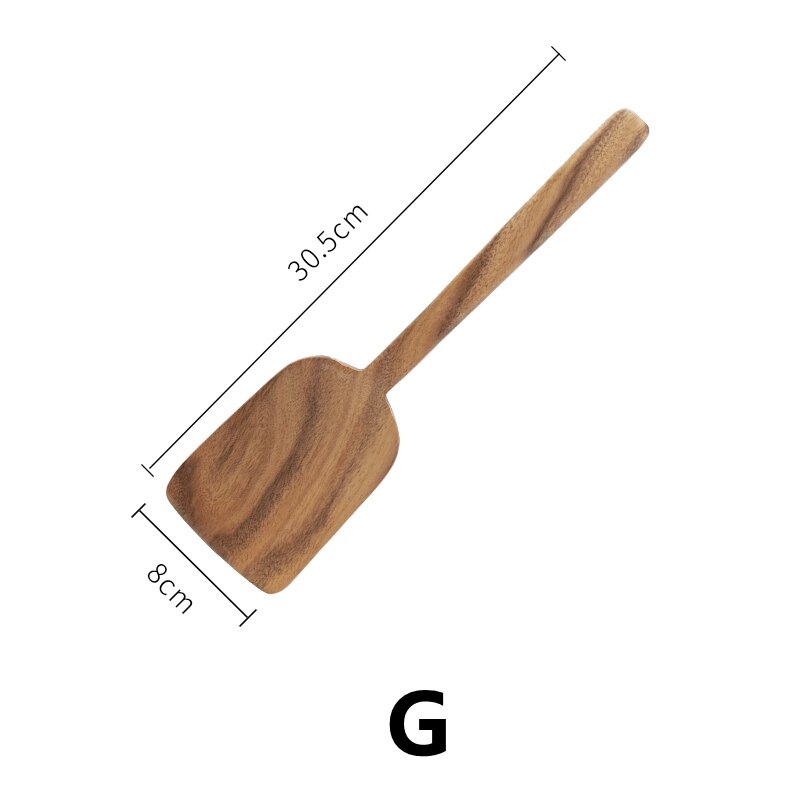 Musowood Teak Wooden Turner Spatula Rice Spoon Big Soup Scoop For Cooking Wood Kitchen Cooking Utensils Supplies Dsers