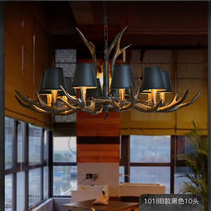 Retro Antlers LED Chandelier Table Dining Living Room Kitchen Accesories Pendant Lamp Home Decoration Interior Lighting Fixture Dsers