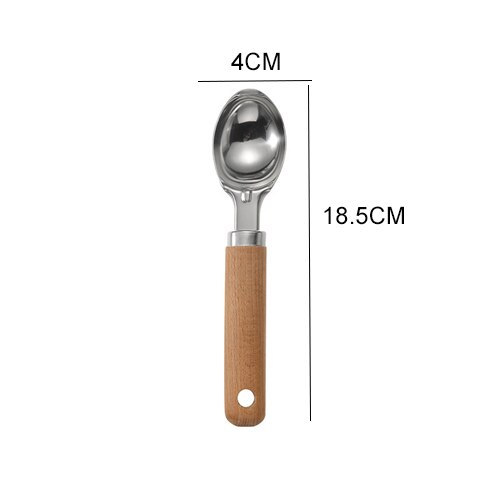 Wooden Handle Small Kitchenware Stainless Steel  Opener Baking Pizza Skin-Peeler Cheese Knife  Kitchenware Set Dsers