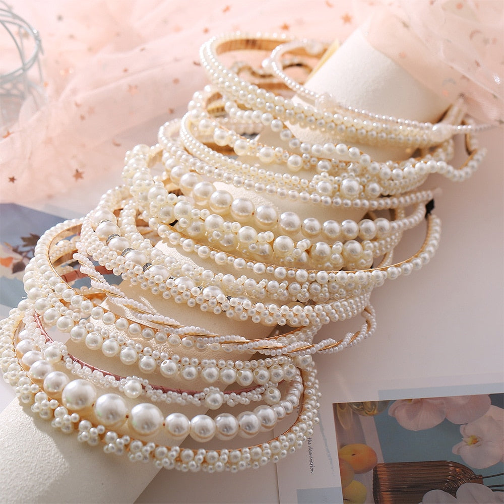 Women's Faux Pearl Headbands Dsers