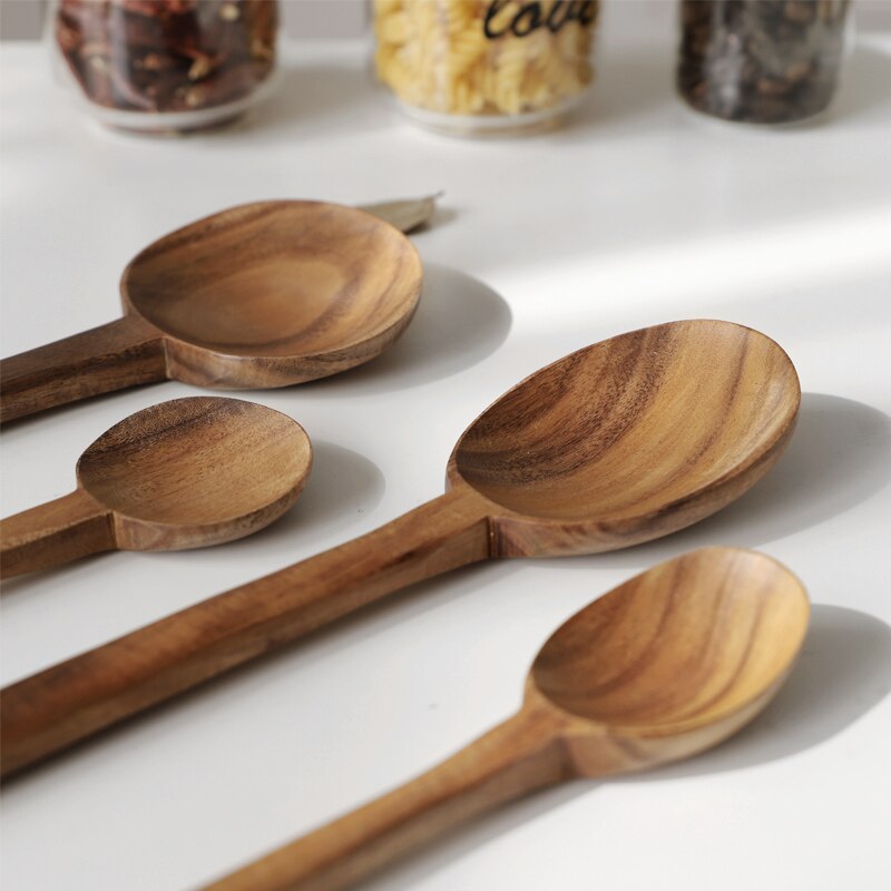 Musowood Teak Wooden Turner Spatula Rice Spoon Big Soup Scoop For Cooking Wood Kitchen Cooking Utensils Supplies Dsers