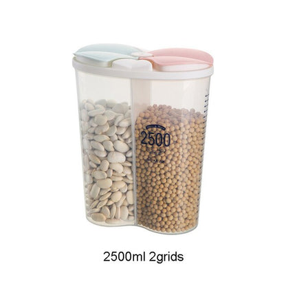 Sealed Storage Box Crisper Grains Food Storage Tank Household Kitchen Food Containers for Dry Cereals Measure Cups Kitchen Tool Dsers