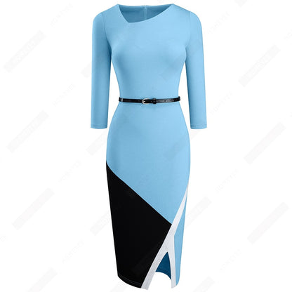 Women's Asymmetrical Dress with Side Split Dsers