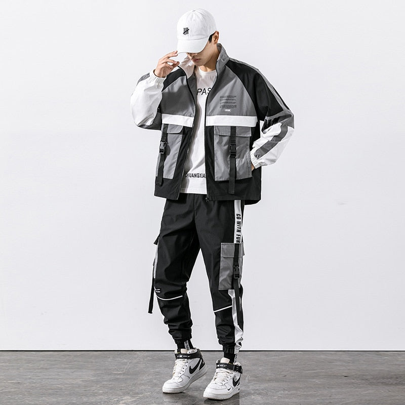 Men's 2 Piece Hip Hop Style Tracksuit Dsers