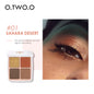 O.TWO.O Colored Drawing Morocco Eyeshadow Palette 4 Colors Matte Shimmer Glitter Effect Eye Shadow Makeup For Daily Use