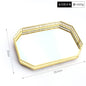 Mirror Glass Tray Nordic Style Golden Iron Storage Tray Fruit Tray Home Living Room Light Luxury Decoration Ornaments SupDropshipping