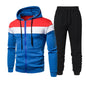 Spring And Autumn Zipper Solid Color Color Matching Men's Hooded Sportswear Men And Women Couple Clothes Jogging Casual Sportswear SupDropshipping