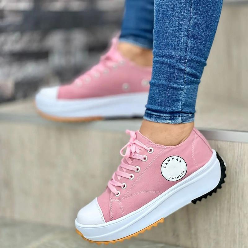 Women's Thick Soled Platform Canvas Sneakers Dsers