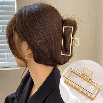 Pearl Hair Claw Set Clip for Women Gold Color Hairpins Metal Hair Accessories Geometric Hollow Pincer Barrette Crystal Clip Big Dsers