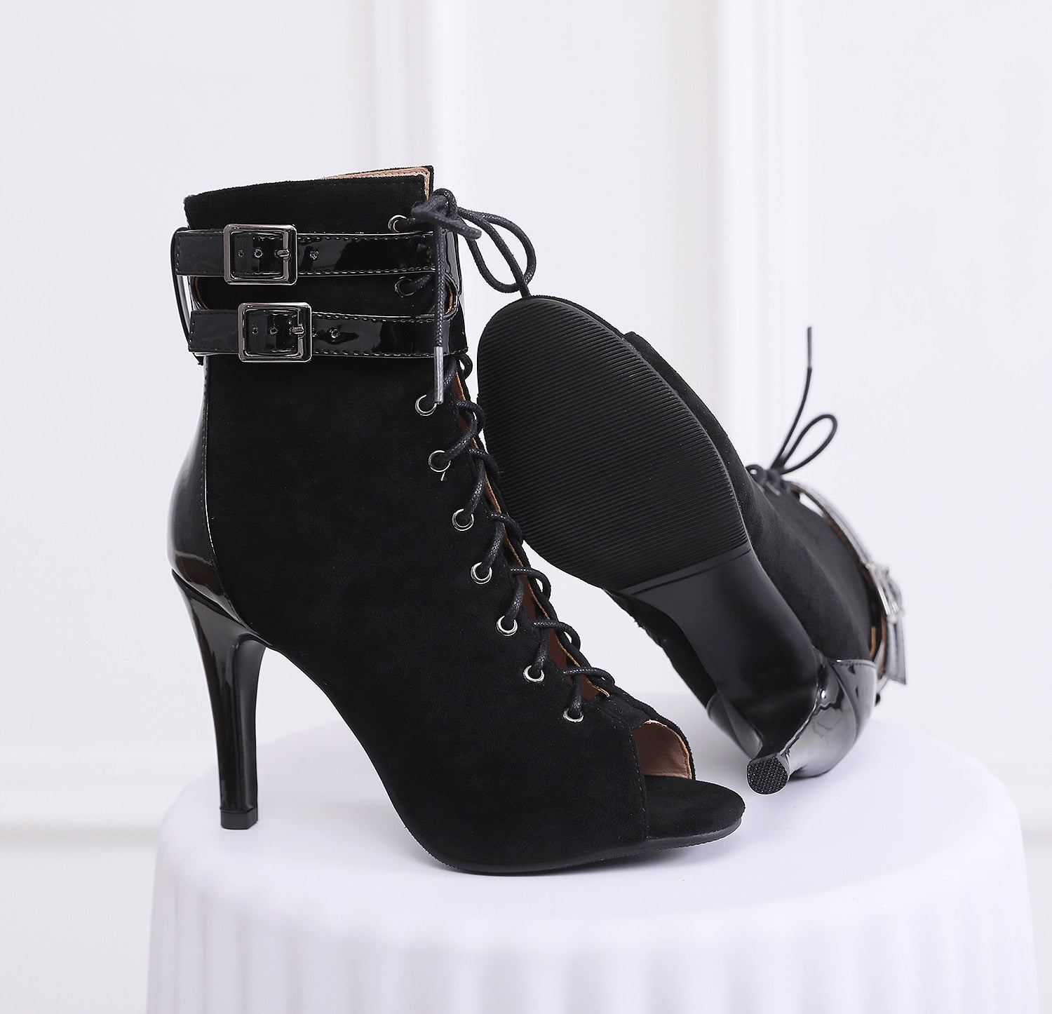 Women's Stiletto Boots with Buckles Dsers