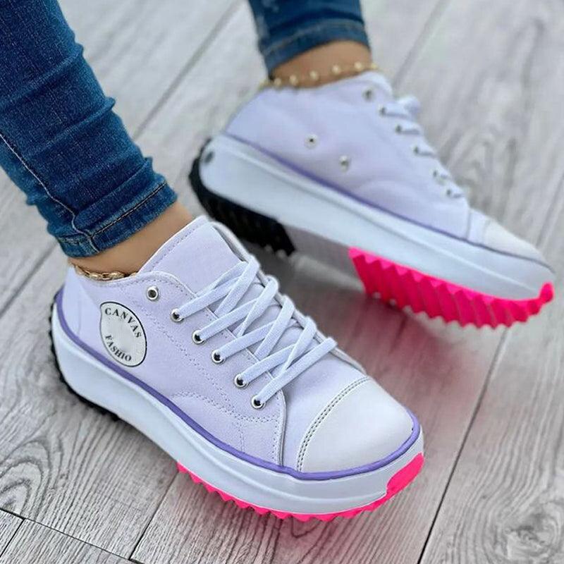 Women's Thick Soled Platform Canvas Sneakers Dsers