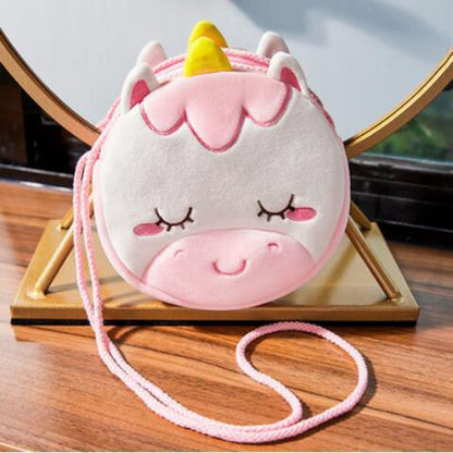 New Fashion Children Girls Shoulder Bag Cute Unicorn Animals Messenger Bag Kids Keys Coin Purse Cute Princess Mini Handbag